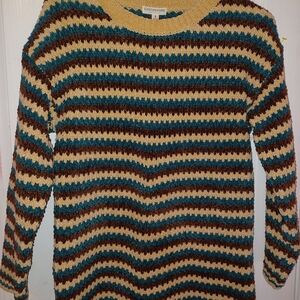 Earthbound Vibrant Striped Knit Top